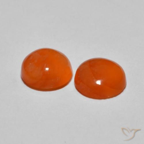 Gemme di Agata Arancio Medio naturale da 2.21 ct, Rotondo, Trasparente