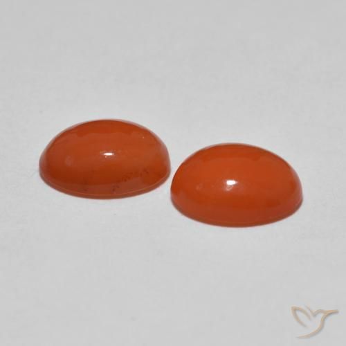Gemme di Agata Arancio Medio naturale da 2.03 ct, Ovale, Trasparente