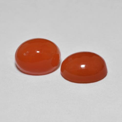 Agata naturale rosso da 3,54 ct, taglio ovale, traslucido