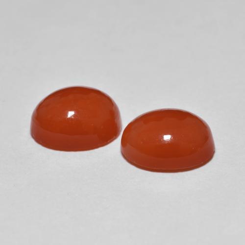 Agata naturale rosso da 3,54 ct, taglio ovale, traslucido