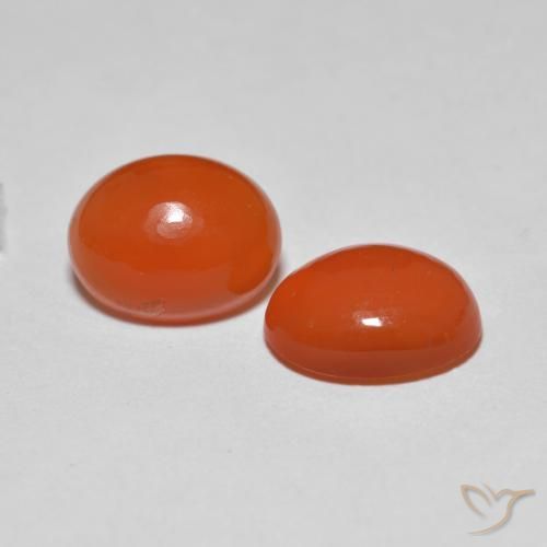 3.45ctw Naturale Arancio Intenso Agata, Ovale, Trasparente