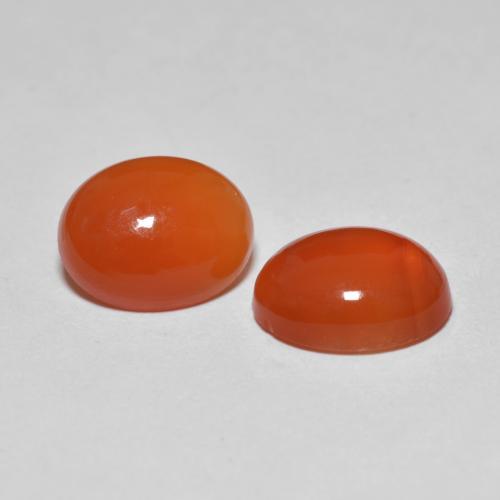 Agata naturale arancione da 3,32 ct, taglio ovale, trasparente