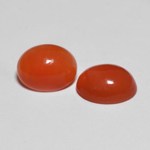 Agata naturale rosso da 3,47 ct, taglio ovale, trasparente