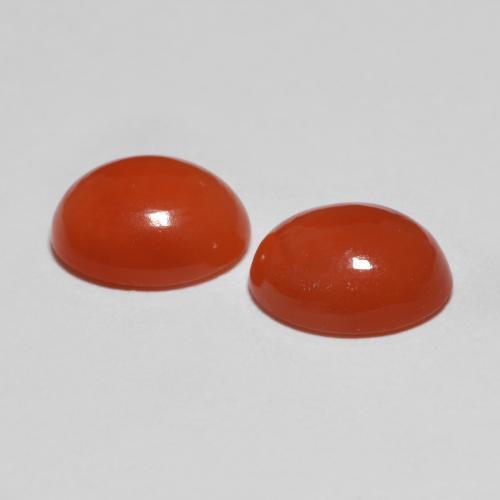 Agata naturale rosso da 3,47 ct, taglio ovale, trasparente