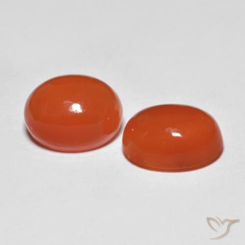 Gemme di Agata Rosso medio naturale da 2.41 ct, Ovale, Trasparente