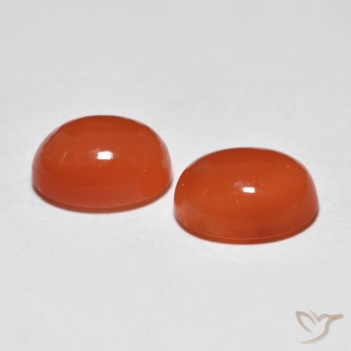 Gemme di Agata Rosso medio naturale da 2.41 ct, Ovale, Trasparente