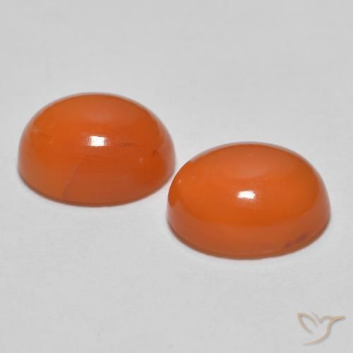 Gemme di Agata Arancio Medio naturale da 2.51 ct, Ovale, Traslucido