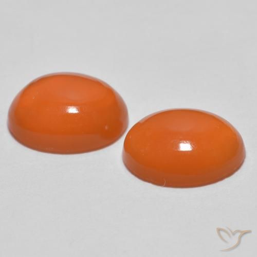 Gemme di Agata Arancio Medio naturale da 2.05 ct, Ovale, Traslucido