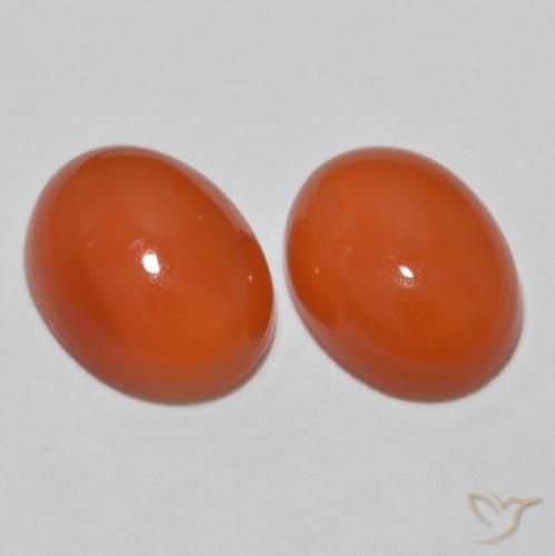 2.30ctw Naturale Arancio Medio Agata, Ovale, Traslucido