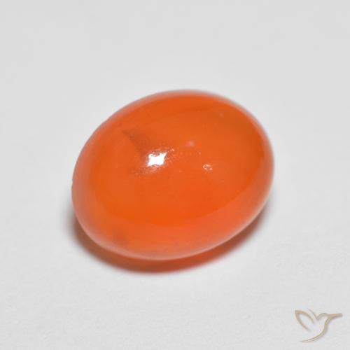 Agata Arancione brillante naturale da 1.93 ct, Ovale, Traslucido