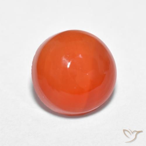Agata Arancio Medio naturale da 1.84 ct, Rotondo, Traslucido