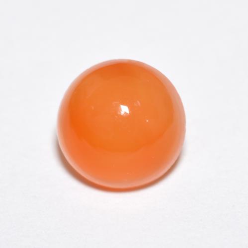 Agata naturale arancione da 1,16 ct, taglio rotondo, traslucido