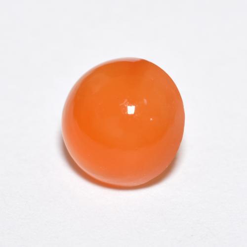 Agata naturale arancione da 1,16 ct, taglio rotondo, traslucido