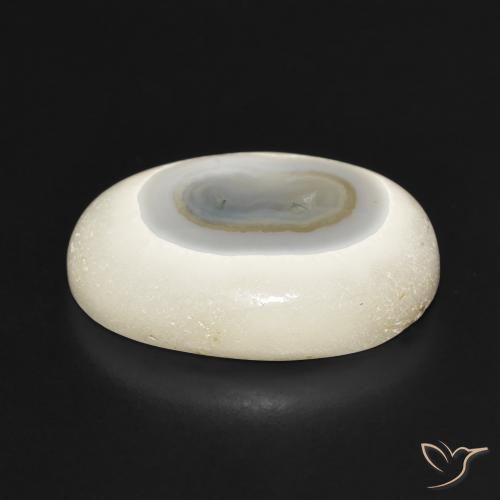 Agata Multicolore Bianco naturale da 21.41 ct, Ovale, Opaco