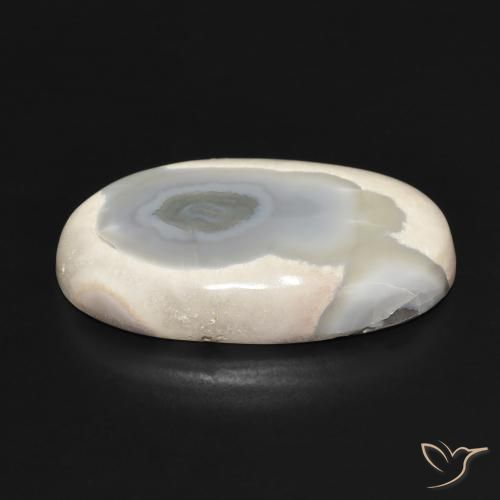 Agata Multicolore Bianco naturale da 24.26 ct, Ovale, Opaco