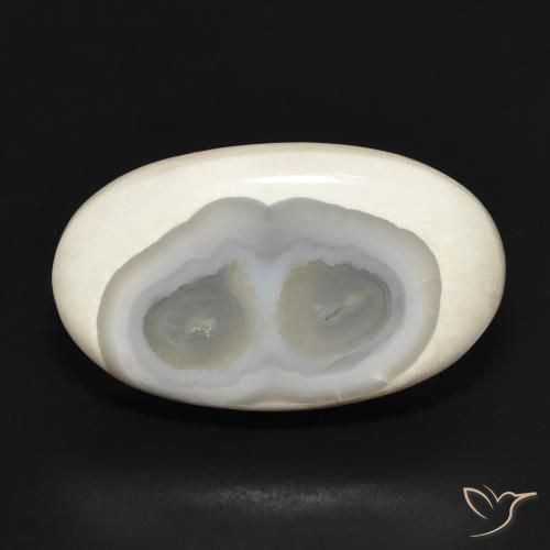 23.13ct Naturale Multicolore Bianco Agata, Ovale, Opaco