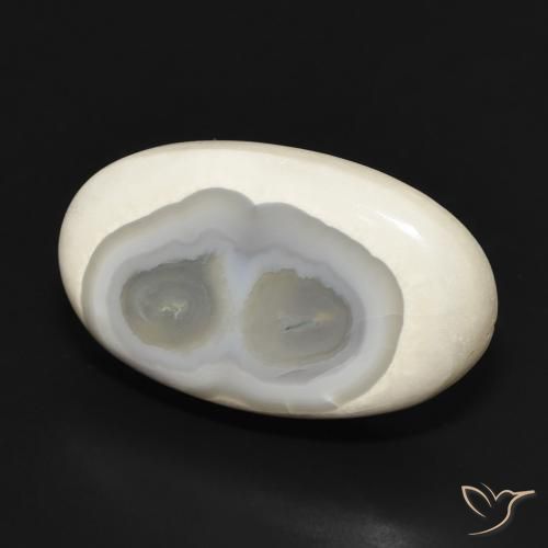 Agata Multicolore Bianco naturale da 23.13 ct, Ovale, Opaco