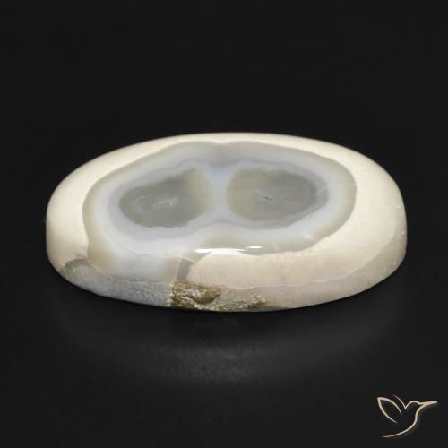 Agata Multicolore Bianco naturale da 23.13 ct, Ovale, Opaco
