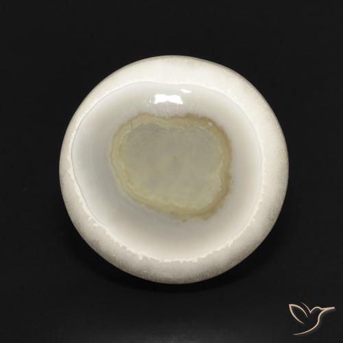 12.79ct Naturale Multicolore Bianco Agata, Rotondo, Opaco