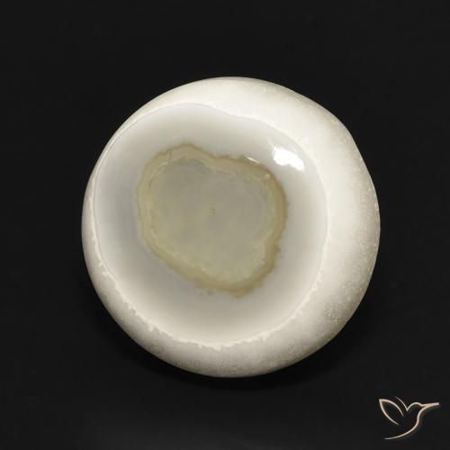 Agata Multicolore Bianco naturale da 12.79 ct, Rotondo, Opaco