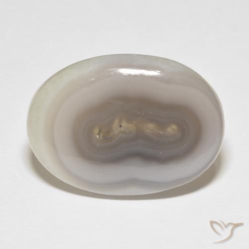 34.15ct Naturale White Cream Agata, Ovale, Opaco