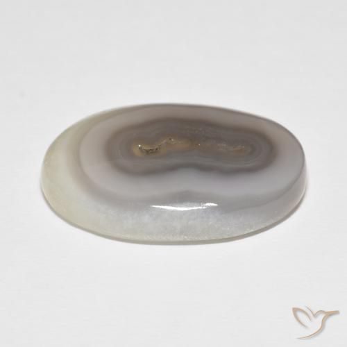 Agata White Cream naturale da 34.15 ct, Ovale, Opaco