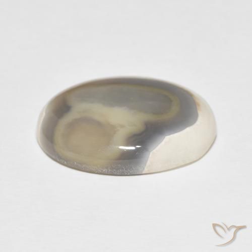 Agata Multicolore Bianco naturale da 13.26 ct, Ovale, Opaco