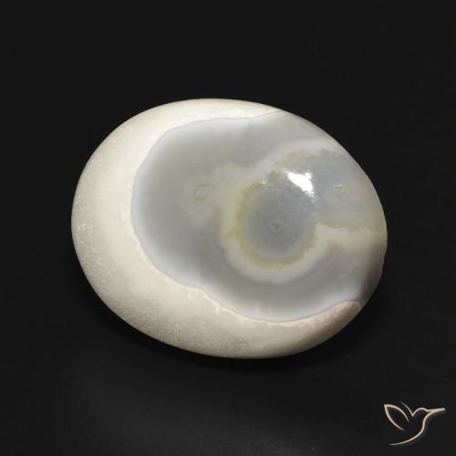 Agata Multicolore Bianco naturale da 14.96 ct, Ovale, Opaco