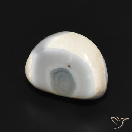 Agata Multicolore Bianco naturale da 6.67 ct, Taglio a fantasia, Opaco