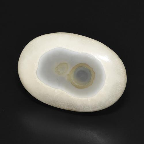 Agata Multicolore Bianco naturale da 19.82 ct, Ovale, Opaco