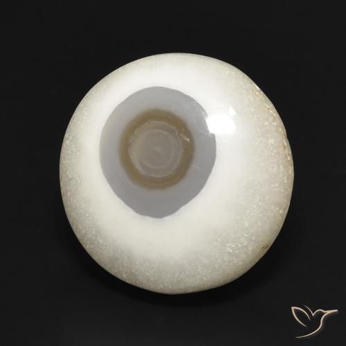 Agata Multicolore Bianco naturale da 14.01 ct, Rotondo, Opaco