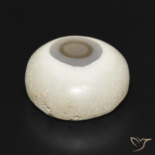 Agata Multicolore Bianco naturale da 14.01 ct, Rotondo, Opaco