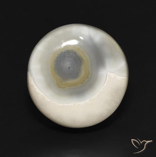 16.75ct Naturale Multicolore Bianco Agata, Rotondo, Opaco