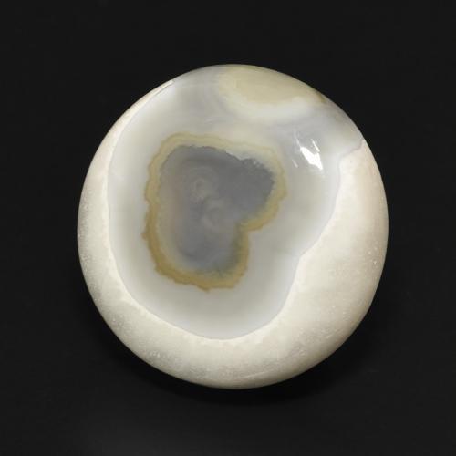 Agata Multicolore Bianco naturale da 15.97 ct, Rotondo, Opaco