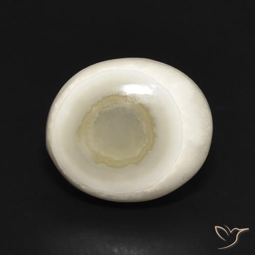 6.02ct Naturale Multicolore Bianco Agata, Ovale, Opaco