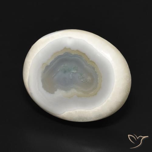 Agata Multicolore Bianco naturale da 20.05 ct, Ovale, Opaco
