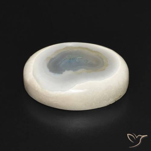 Agata Multicolore Bianco naturale da 20.05 ct, Ovale, Opaco