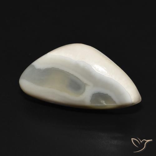 Agata Bianco naturale da 15.91 ct, Taglio a fantasia, Opaco
