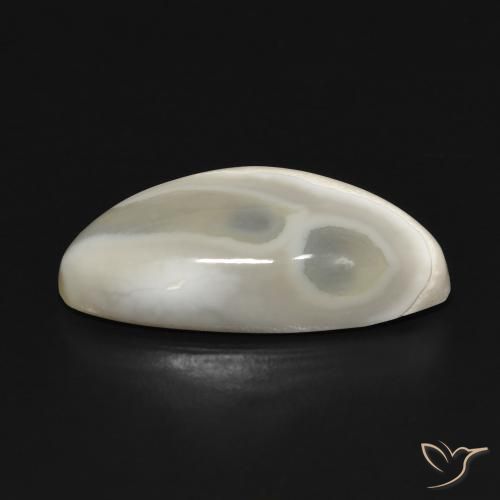 Agata Bianco naturale da 15.91 ct, Taglio a fantasia, Opaco