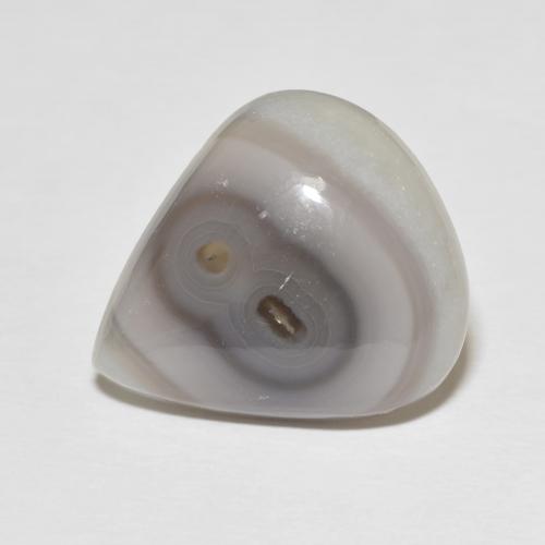 18.49ct Naturale Bianco caldo Agata, Forma a pera, Opaco