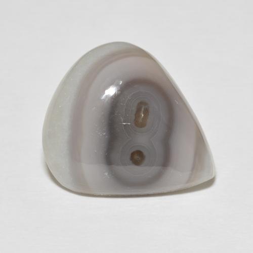 Agata Bianco caldo naturale da 18.49 ct, Forma a pera, Opaco