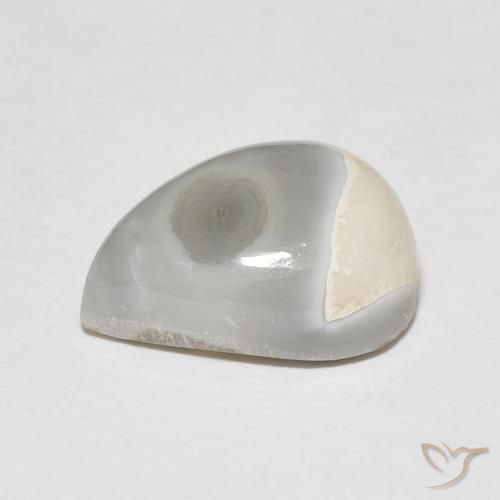 Agata Bianco caldo naturale da 8.53 ct, Forma a pera, Opaco