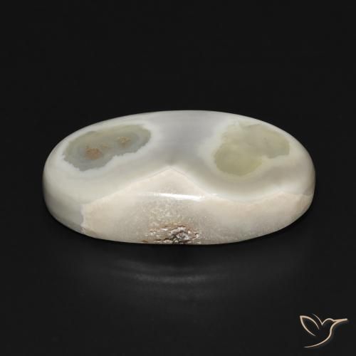 Agata Bianco caldo naturale da 29.67 ct, Ovale, Opaco
