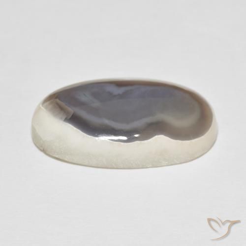 Agata Multicolore Bianco naturale da 22.38 ct, Ovale, Opaco