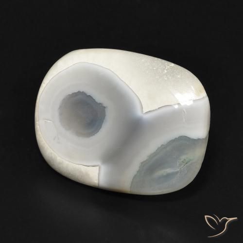 Agata Multicolore Bianco naturale da 8.05 ct, Cuscino, Opaco