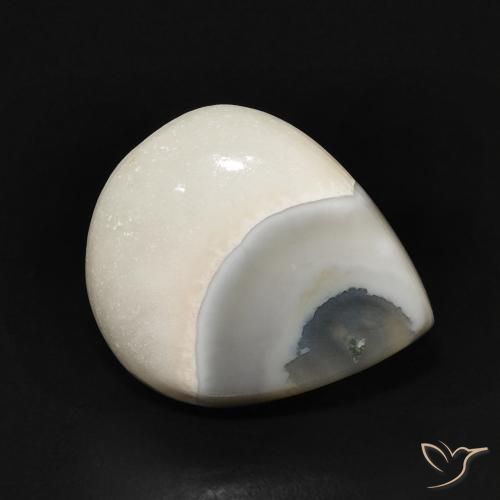 Agata Bianco naturale da 7.58 ct, Forma a pera, Opaco