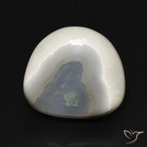 14.42ct Naturale Multicolore Bianco Agata, Taglio a fantasia, Opaco