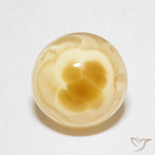 Agata naturale multicolore da 5,40 ct, taglio rotondo, opaco