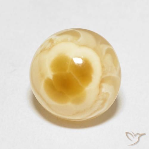 Agata naturale multicolore da 5,40 ct, taglio rotondo, opaco