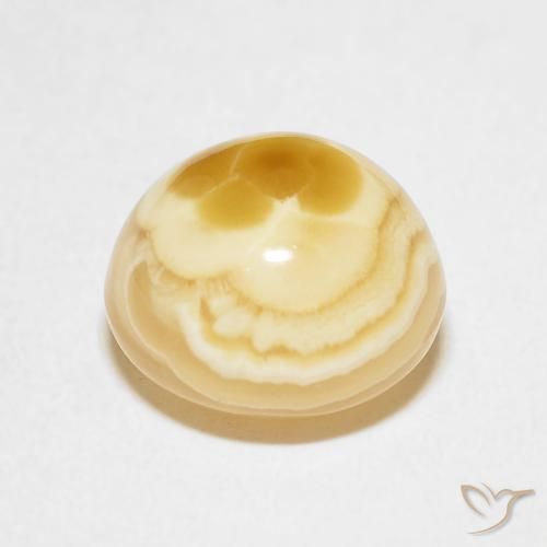 Agata naturale multicolore da 5,40 ct, taglio rotondo, opaco